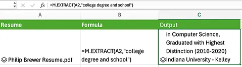 EXTRACT example